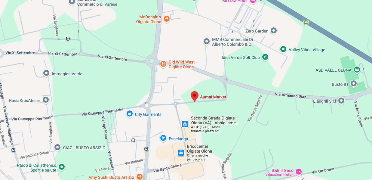 Posizione del negozio Aumai a Olgiate Olona su Google Maps